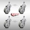 Service Caster 4 Inch SS Gray Polyurethane Wheel Swivel 1/2 Inch Threaded Stem Caster Set SCC SCC-SSTS20S414-PPUB-121315-4 - alternate 2